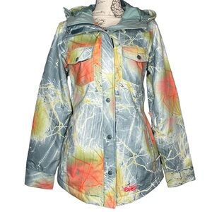 Nike 6.0 snowboard coat winter ski jacket Olivia bee multicolored small